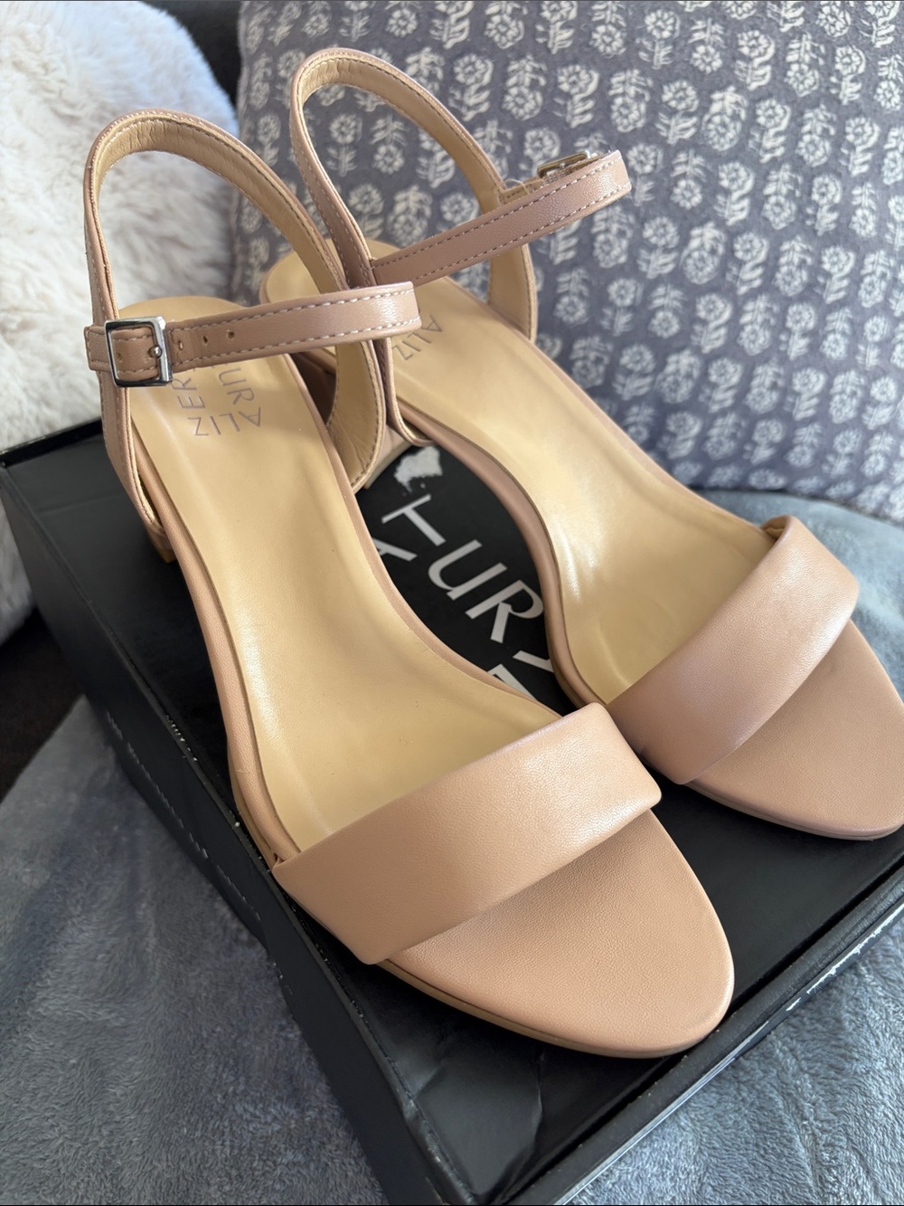 Naturalizer Bristol CremeBrulee  Ankle-Strap Heels